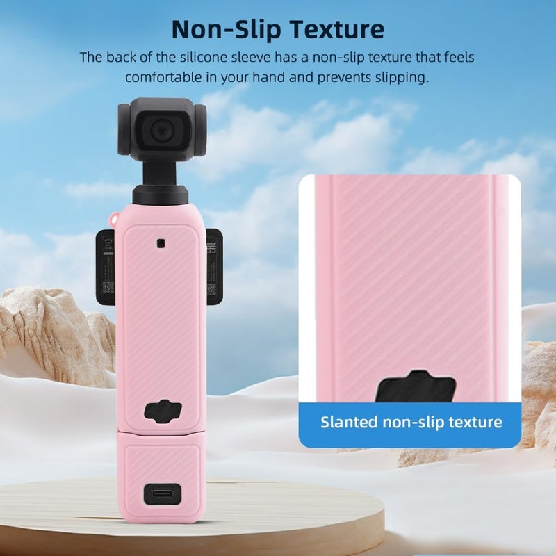 DFTIM Pocket 3 Silicone Cover for DJI Osmo Pocket 3, Protective Case Lens Protector Scratch-Resistant Sleeve Skin Compatible with DJI OSMO Pocket 3 Creator Lightweight Combo Accessories Pink Color - Image 5